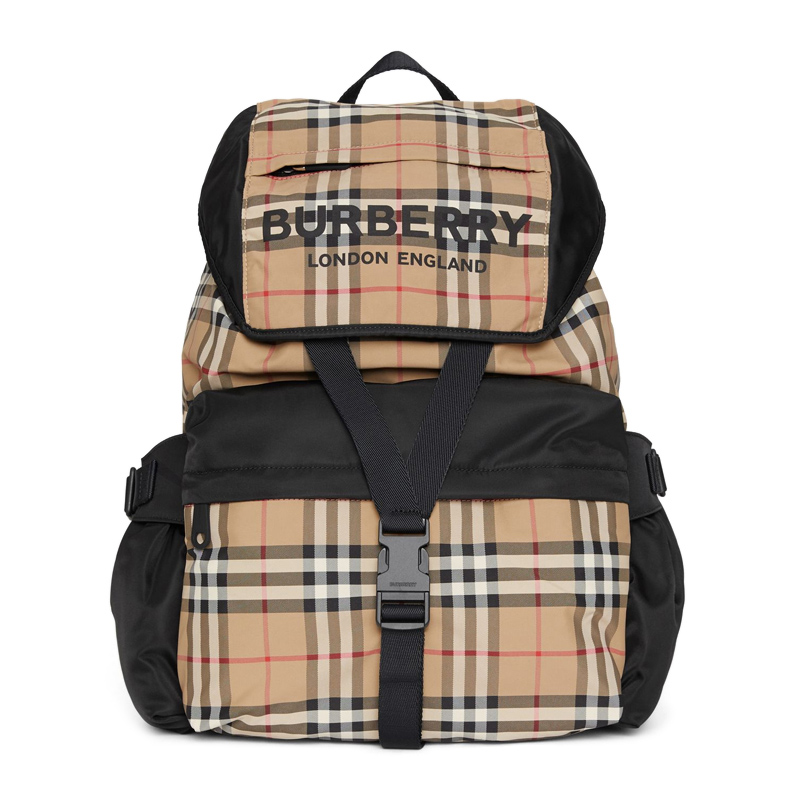 【女款】 qh burberry 巴宝莉 女士logo印花经典格纹背包 8010372