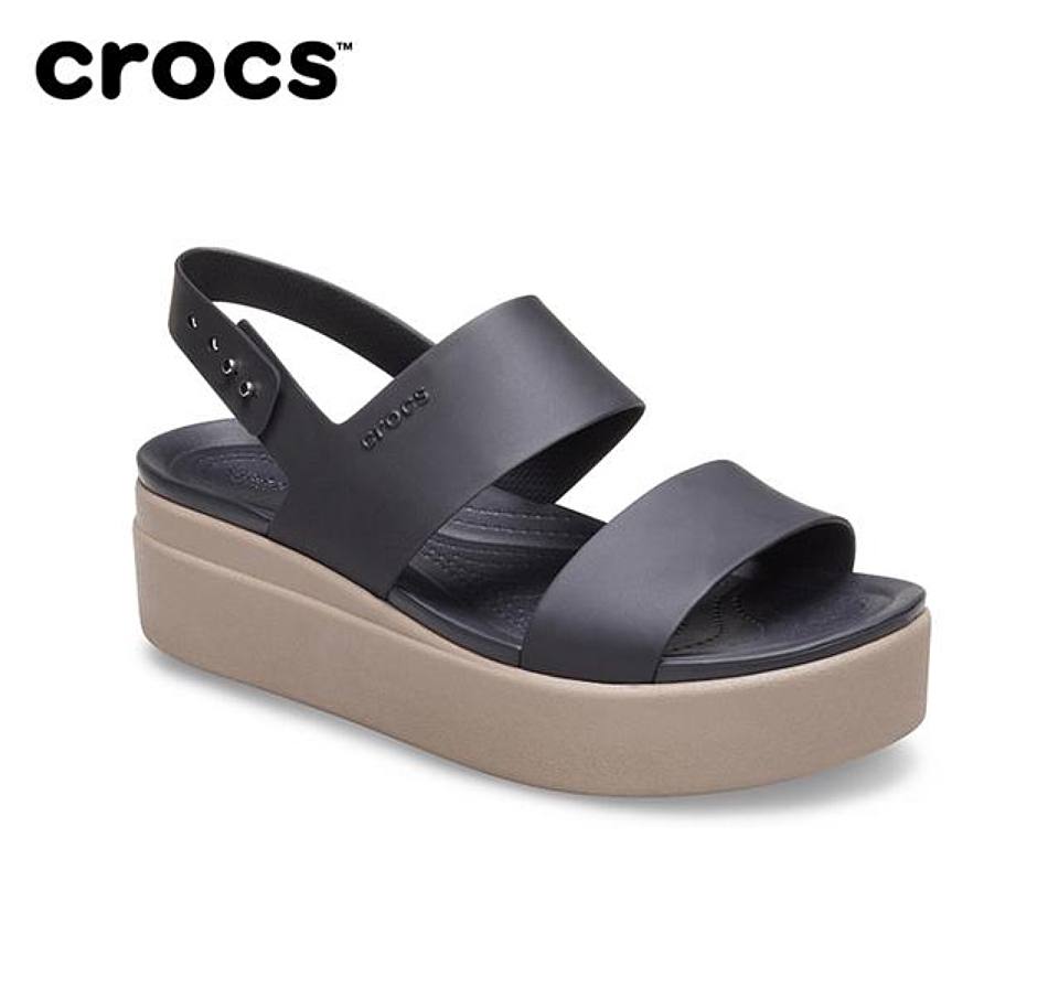 女款crocs卡骆驰2020春季新款布鲁克林女士厚底凉鞋舒适坡跟鞋