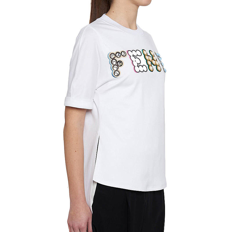 【女款】 fendi 芬迪 女士白色棉t恤 fs6908-a1vm-f0znm