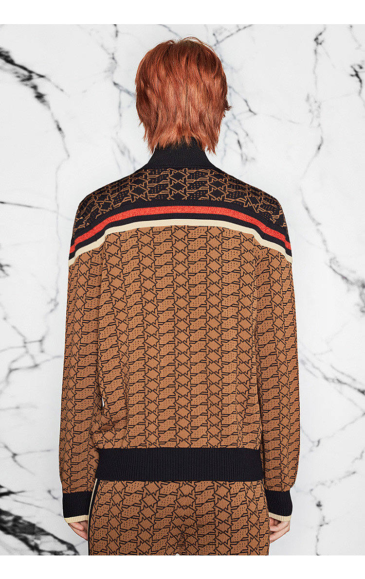 【女款】 老佛爷karl logo针织弹力女式夹克logo patterned jersey