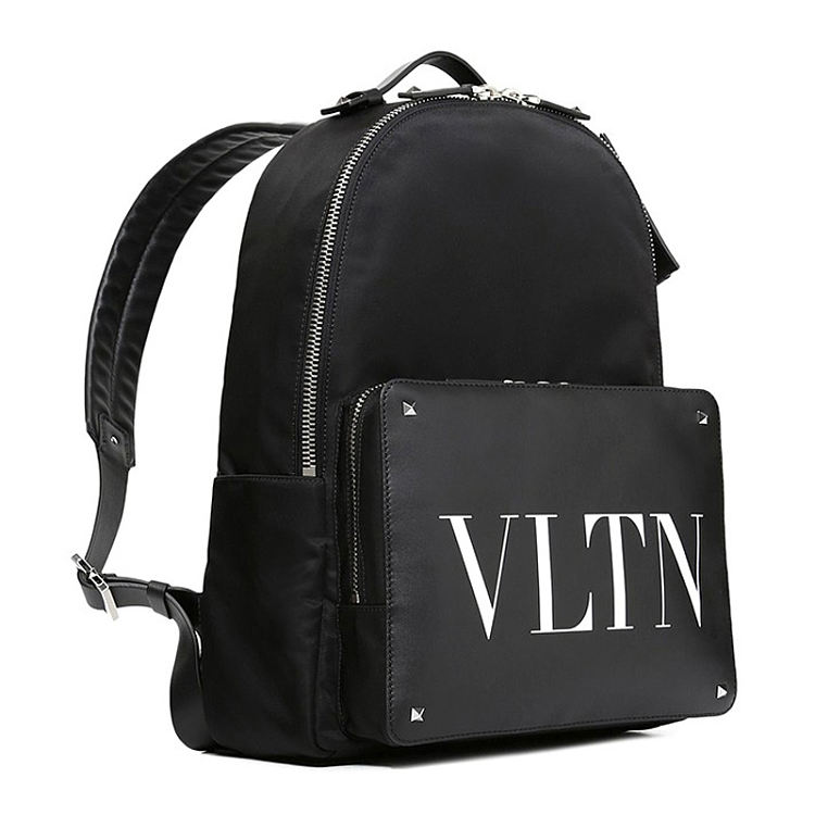 男款valentino华伦天奴男士黑色徽标印花背包sy2b0340yjm0ni