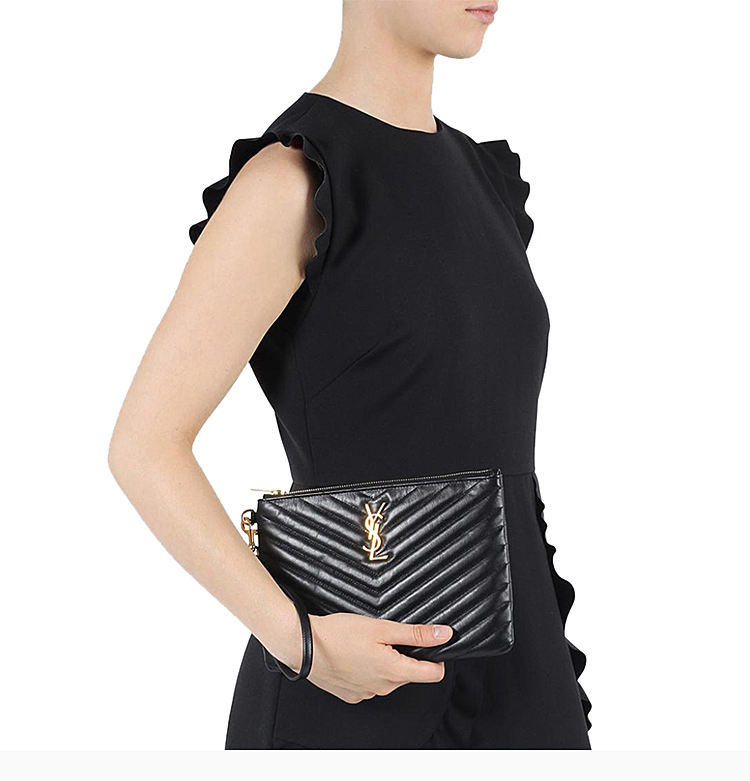 【女款】 ysl女士牛皮黑色手拿包379039-cwu01-1000 - 全民海淘 纵有