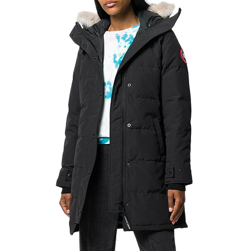 女款canadagoose加拿大鹅女士黑色长款白鸭绒羽绒服cg3802lblack