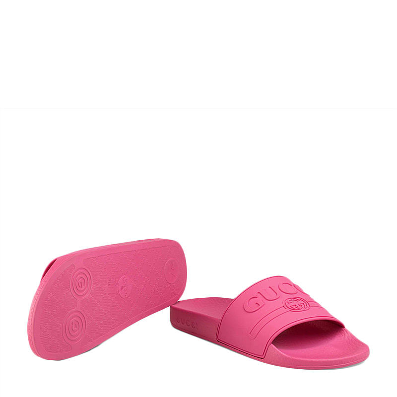 女款gucci古驰女士玫红色拖鞋525140jcz005516