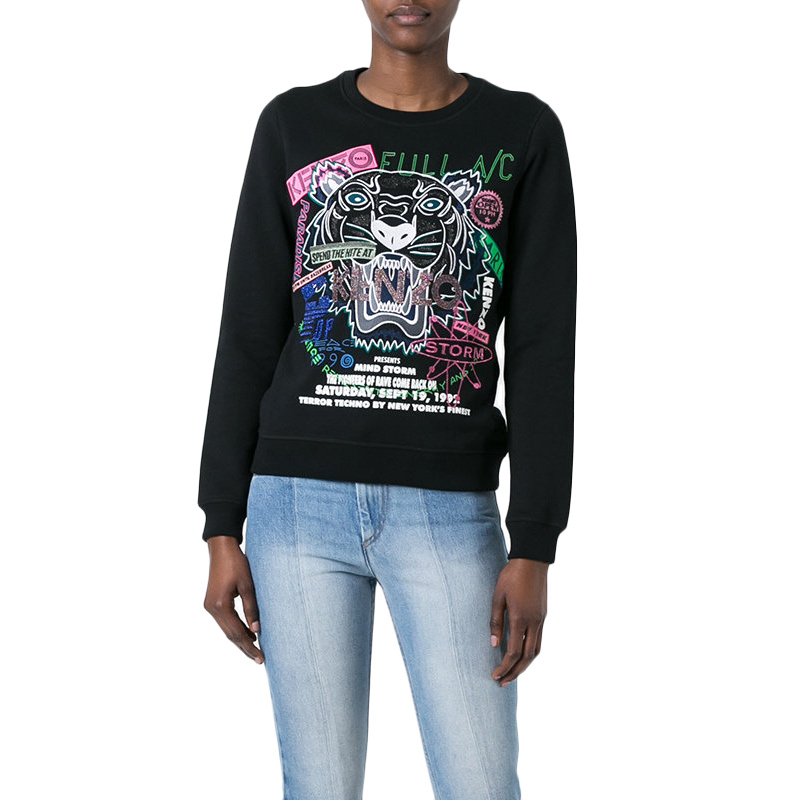 ウェア K Chang 女款】 Kenzo 高田贤三黑色纯棉女士上衣F752SW8504XG-99 - 全民