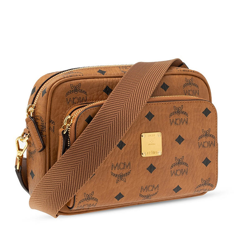 男款mcm棕色男士斜挎包mmraakc02co