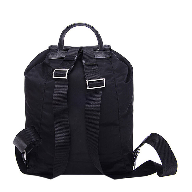 女款prada普拉达黑色帆布女士背包1bz032v44f0002